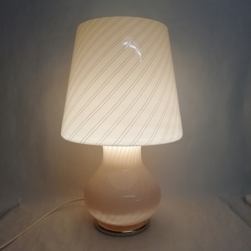 Lampe de table vintage en verre de Murano 1970