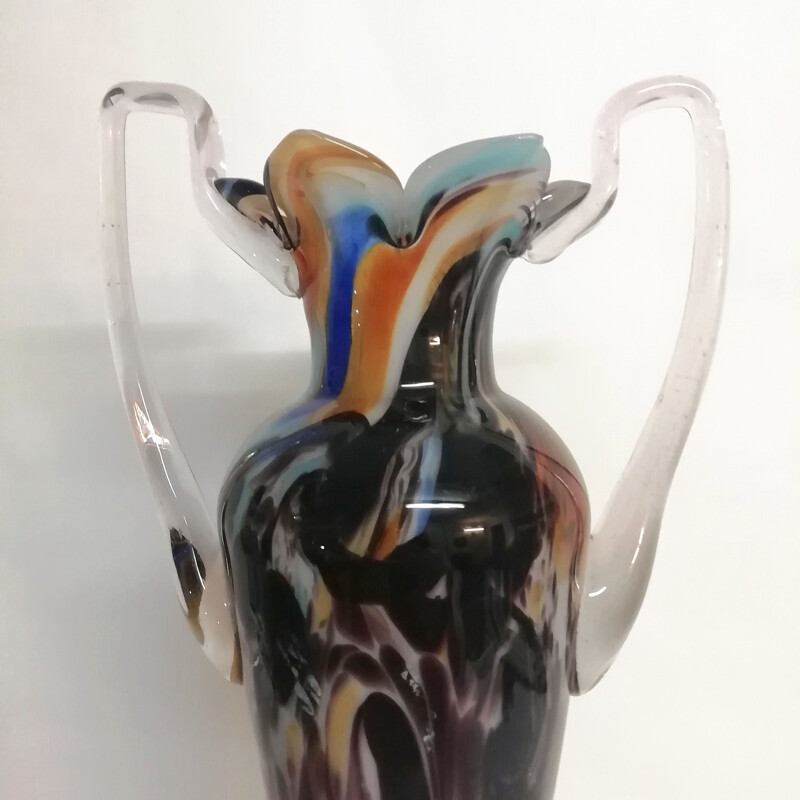 Vintage Murano glass amphora 1970