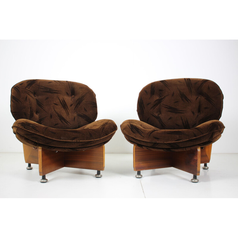 Pair of vintage armchairs German 1970s