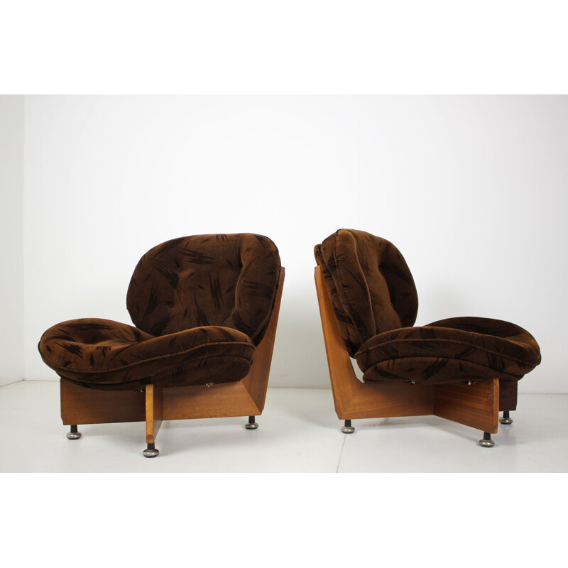 Pair of vintage armchairs German 1970s
