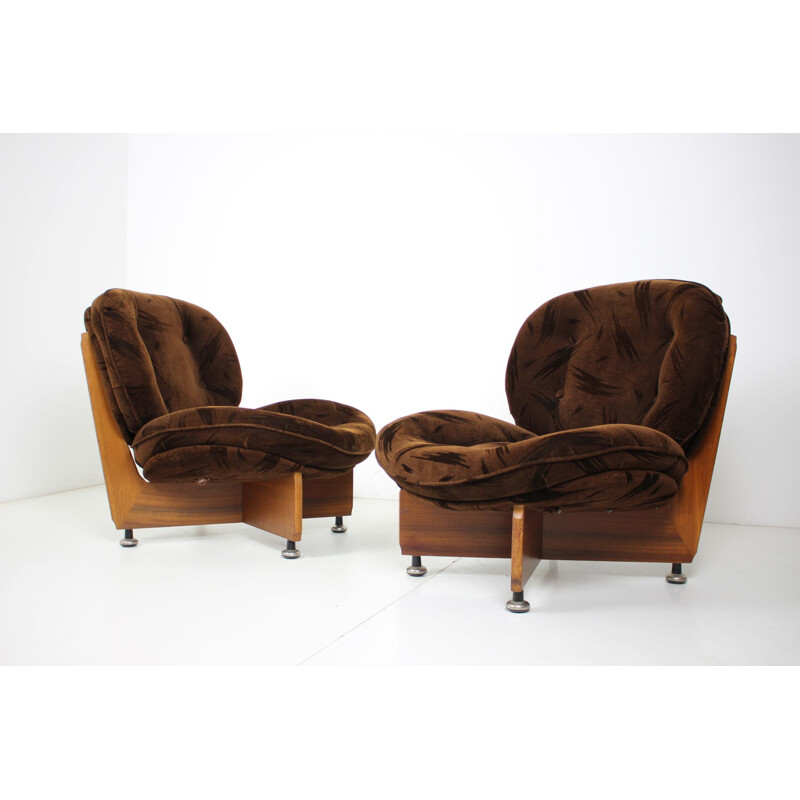 Pair of vintage armchairs German 1970s