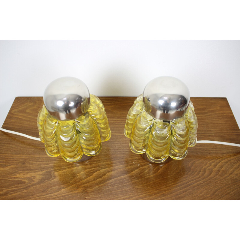 Pair of vintage table lamps German 1960s