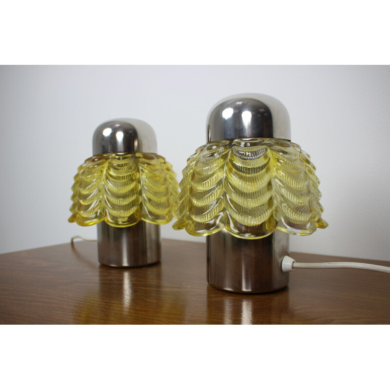 Pair of vintage table lamps German 1960s