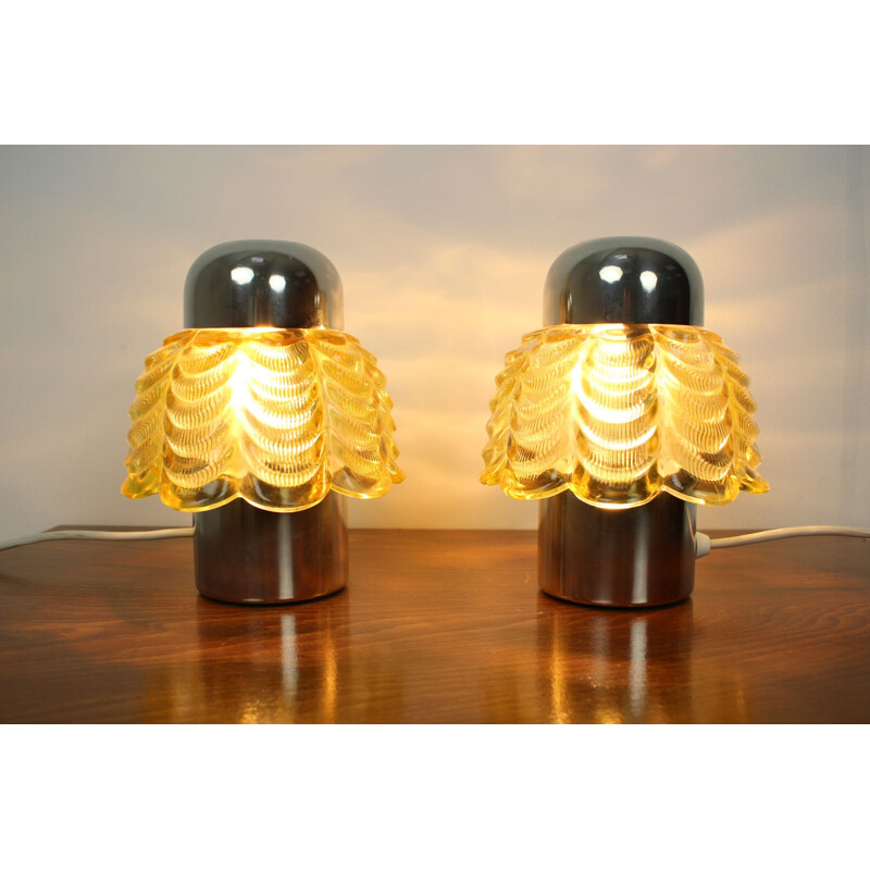 Pair of vintage table lamps German 1960s