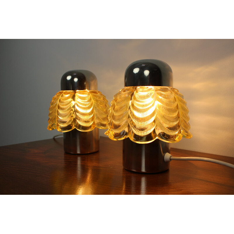 Pair of vintage table lamps German 1960s