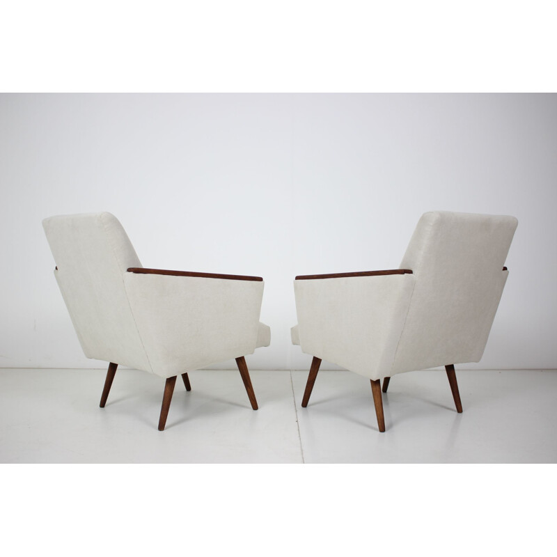 Pair of vintage armchairs Czechoslovakia 1960s