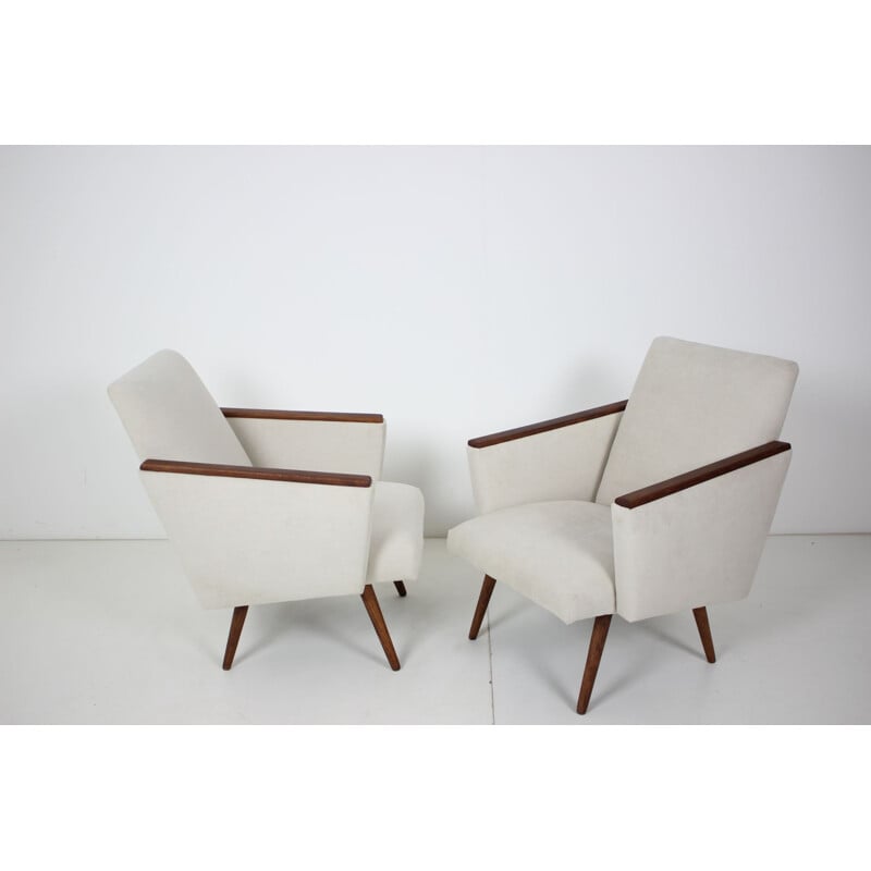 Pair of vintage armchairs Czechoslovakia 1960s