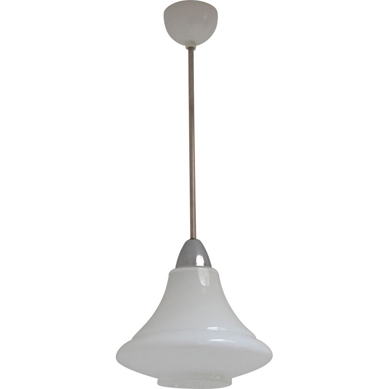 Vintage glazen hanglamp, Tsjechoslowakije 1970