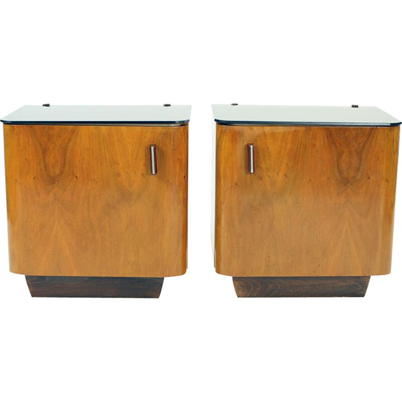 Pair of vintage Bedside Tables By Up Zavody Czechoslovakia 1960s