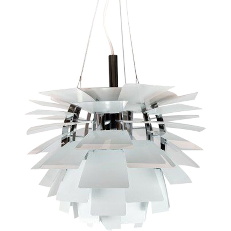 Vintage White suspension artichoke by Poul Henningsen & Louis Poulsen 1958s