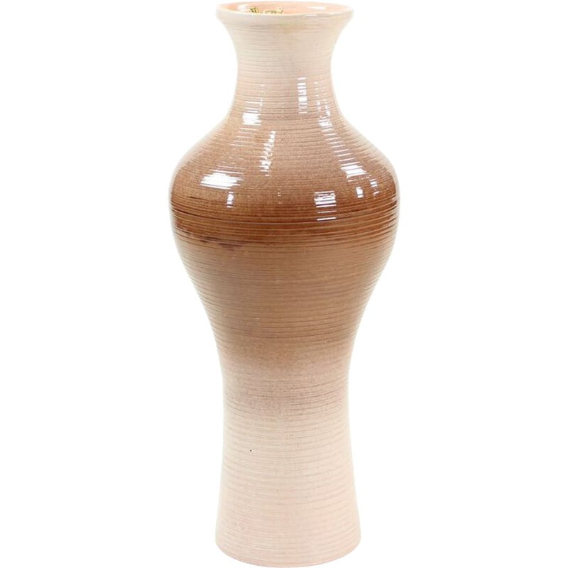Grand vase vintage en céramique Tchécoslovaquie 1960