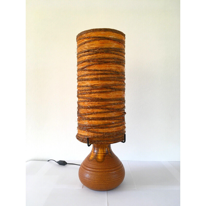 Lampe vintage en céramique Accolay 1970