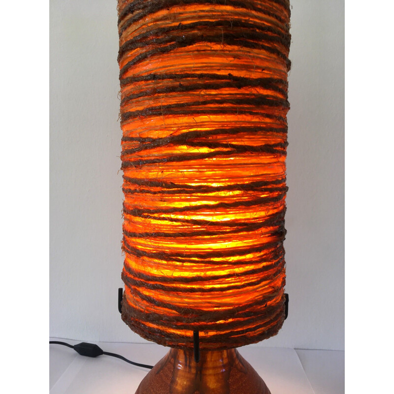 Vintage ceramic lamp Accolay 1970s