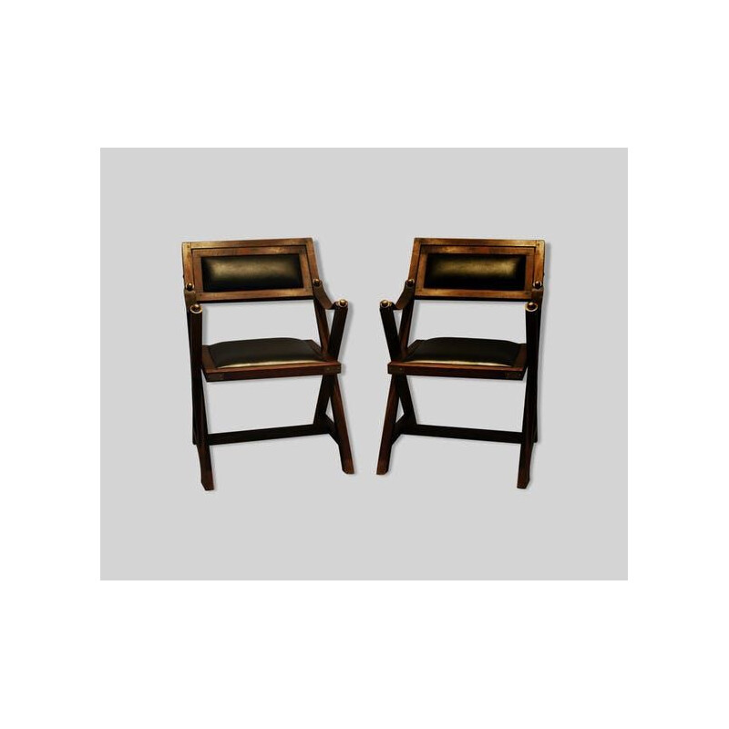 Pair of vintage wooden children's chairs 1970s