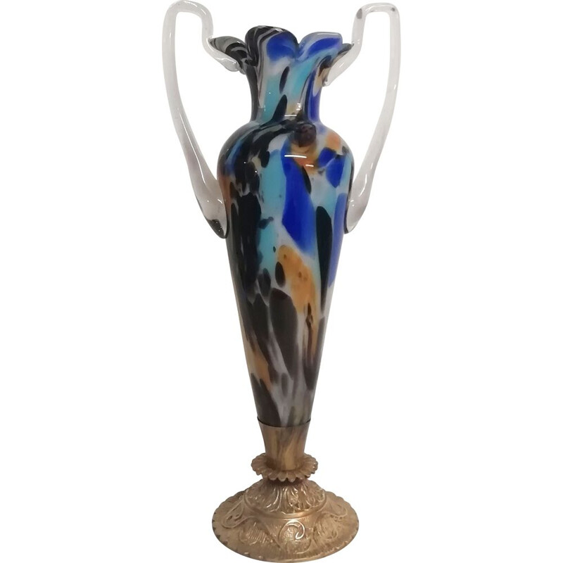 Vintage Murano glass amphora 1970