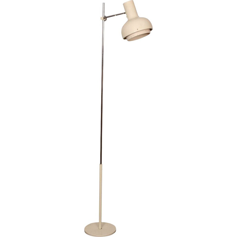 Vintage white metal floor lamp by Napako 1970s