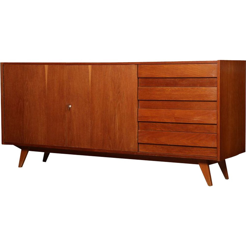 Vinage oak sideboard by Jiri Jiroutek for Interier Praha 1960s