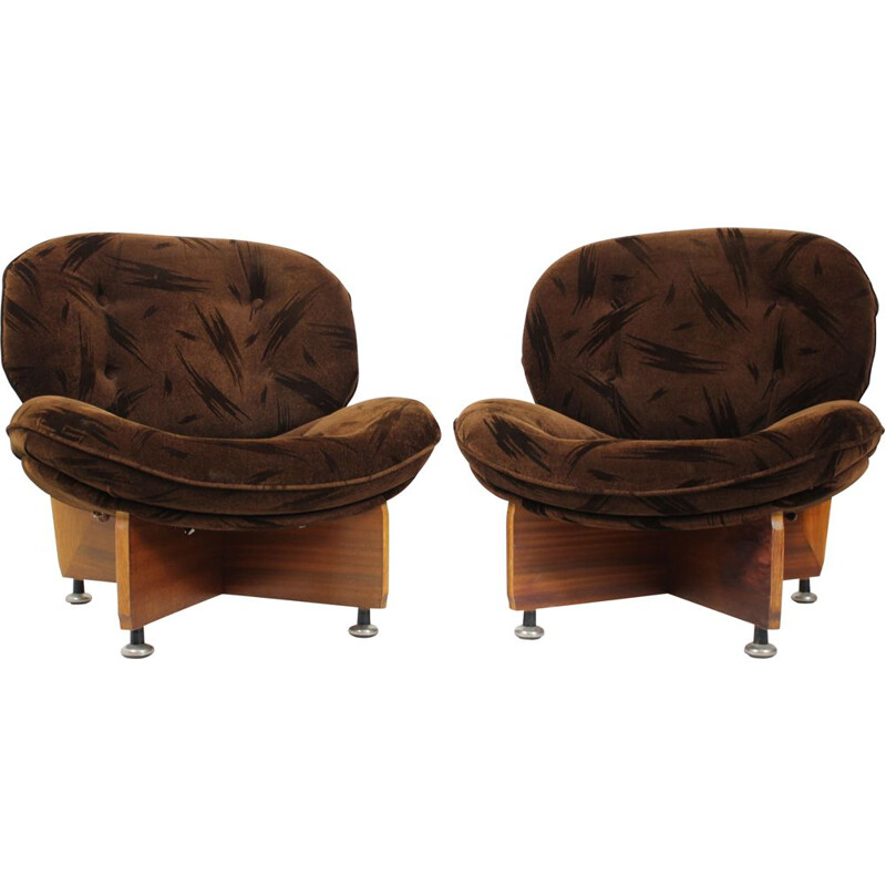 Pair of vintage armchairs German 1970s