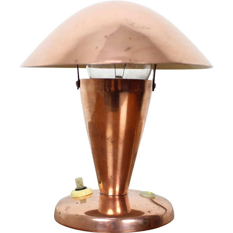 Vintage Art Deco Brass Bauhaus Table Lamps 1930s