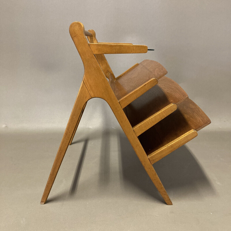 Vintage magazine stand Scandinavian 1950s