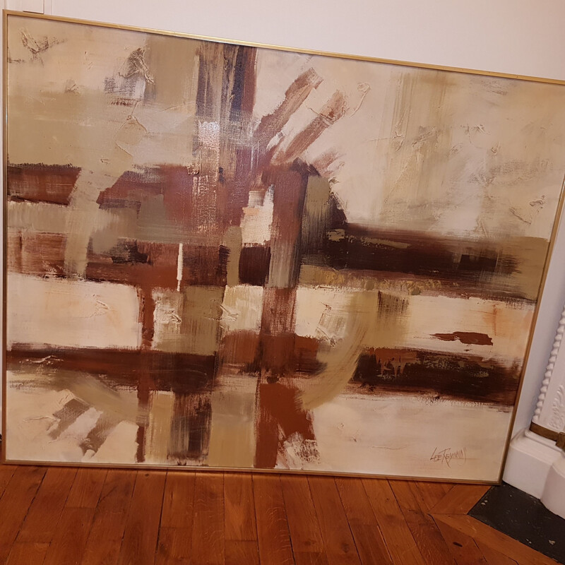 Vintage abstract painting Lee Reynolds 1970s