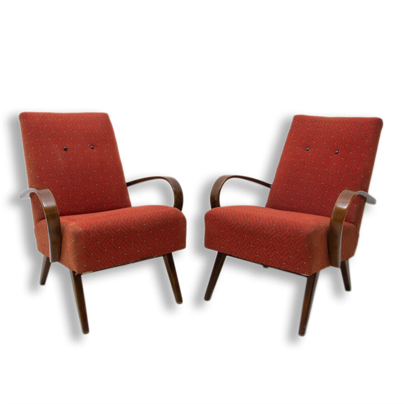 Pair of vintage bentwood armchairs by Jaroslav Šmídek, Czechoslovakia 1960