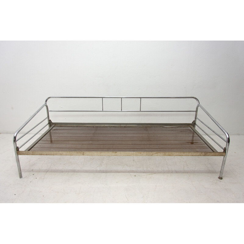 Vintage Chromed Bauhaus sofa Bohemia 1930s