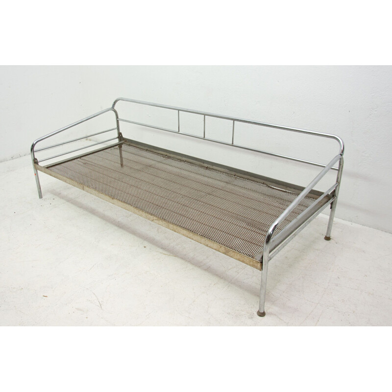 Canapé vintage Bauhaus chromé Bohème 1930