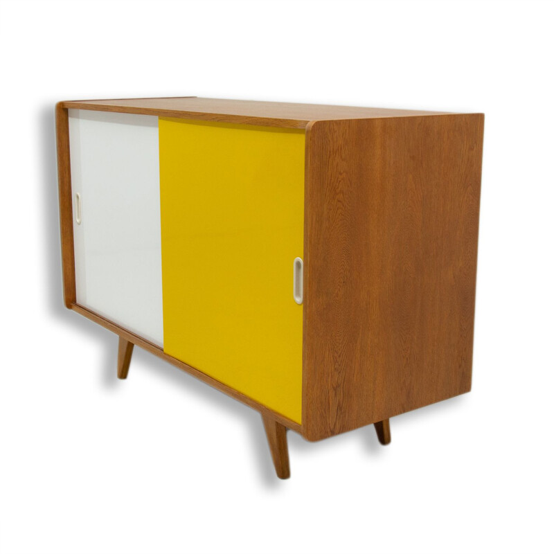 Vintage beechwood lowboard by Jiří Jiroutek for Interiér Praha, Czechoslovakia 1960