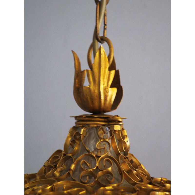 Lanterna Vintage em metal dourado
