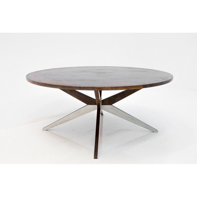 Vintage Rosewood Coffee table on spiders leg Denmark 1960s