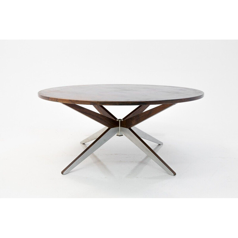 Vintage Rosewood Coffee table on spiders leg Denmark 1960s