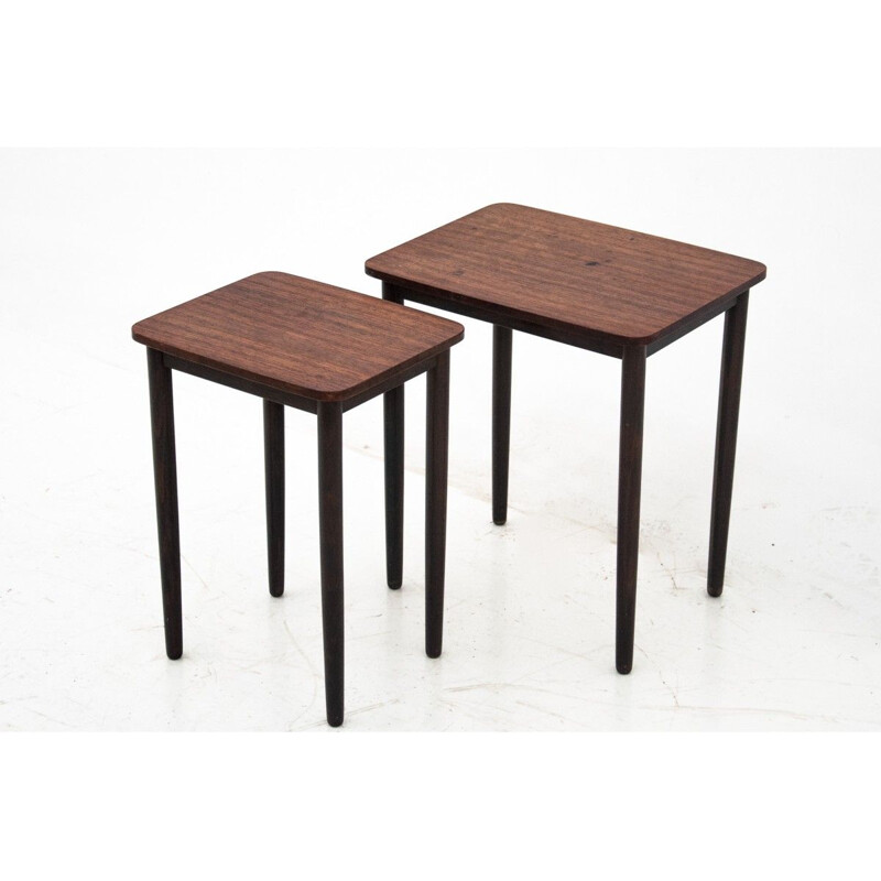 Pair of vintage coffee tables in rosewood, Denmark 1960