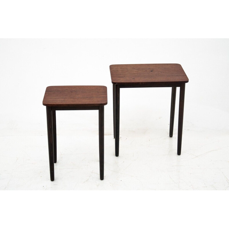 Pair of vintage coffee tables in rosewood, Denmark 1960