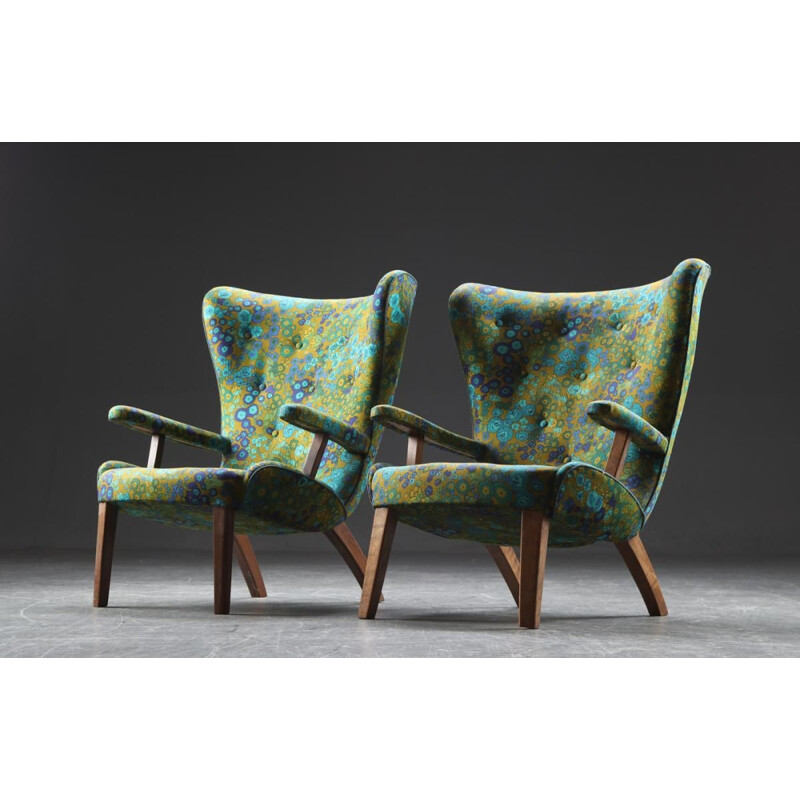 Pair of vintage armchairs Danish 1940s