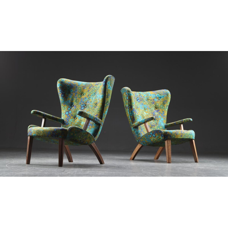 Pair of vintage armchairs Danish 1940s