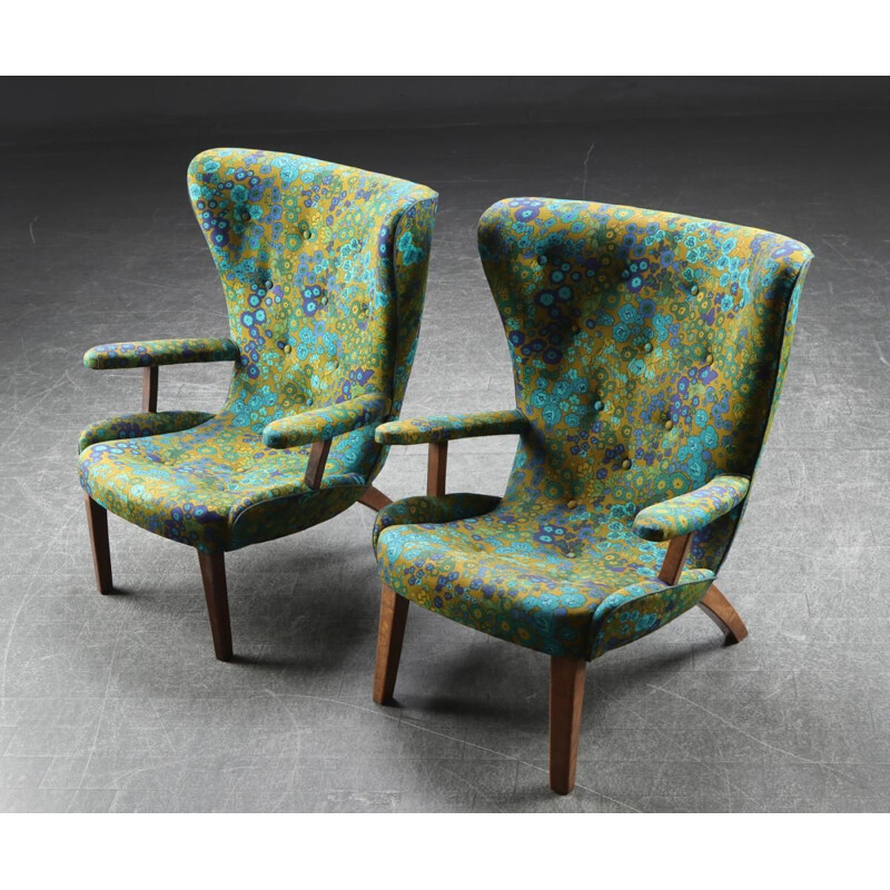 Pair of vintage armchairs Danish 1940s