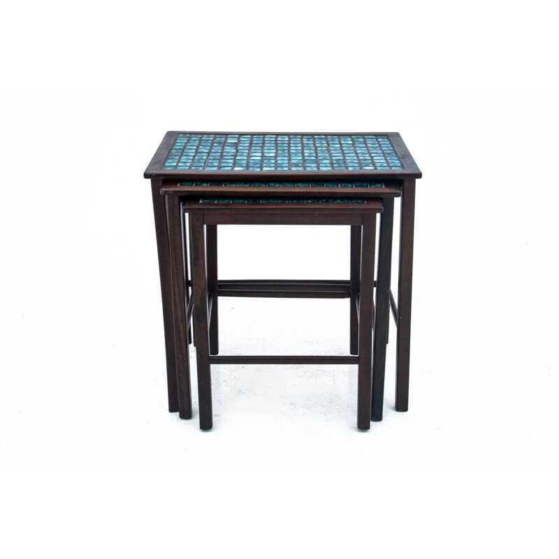 Vintage rosewood nesting table decorative Denmark 1960s