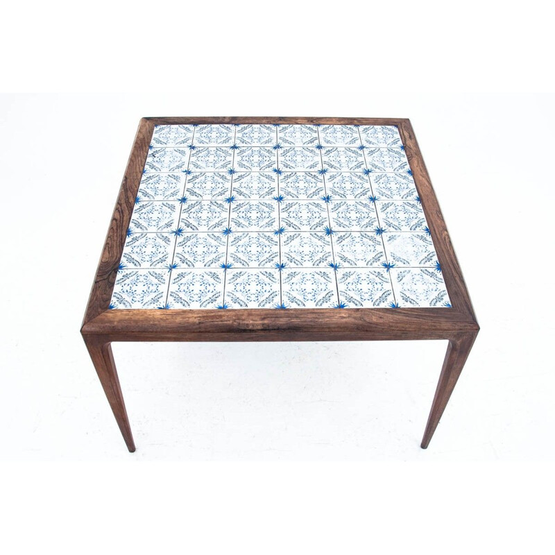 Table with vintage ceramic worktop, Denmark 1960