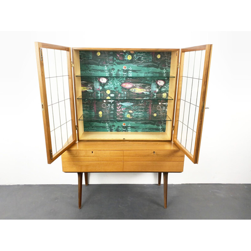 Mid-Century Teak Showcase Cabinet by Musterring Möbel Germany 1950s