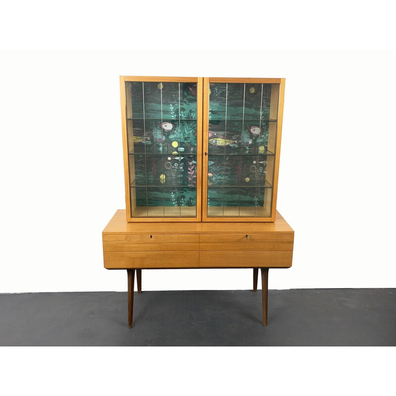 Mid-Century Teak Showcase Cabinet by Musterring Möbel Germany 1950s