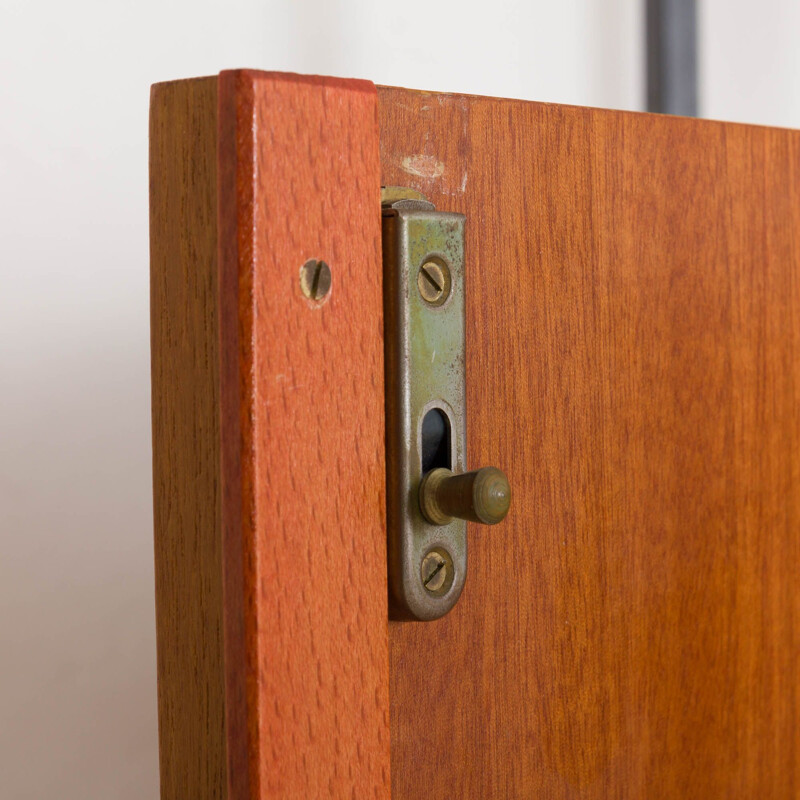 Vintage Free standing teak wall unit with a desk and 2 cabinets Denmark 1970s