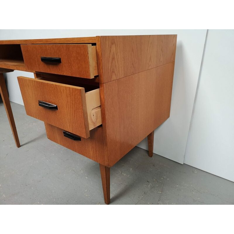 Vintage oak rectangular desk