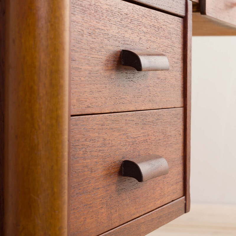 Small mid century teak desk with 3 drawers Danish 1960s