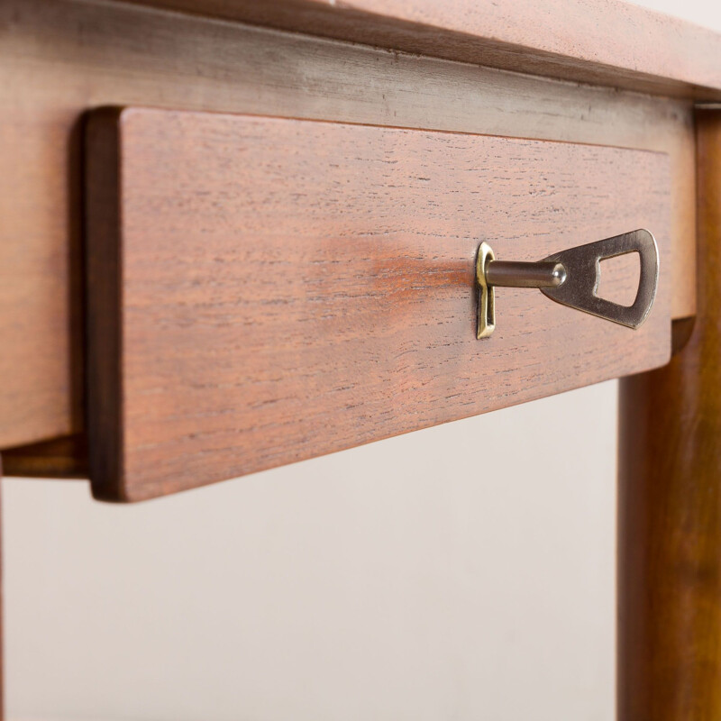 Small mid century teak desk with 3 drawers Danish 1960s