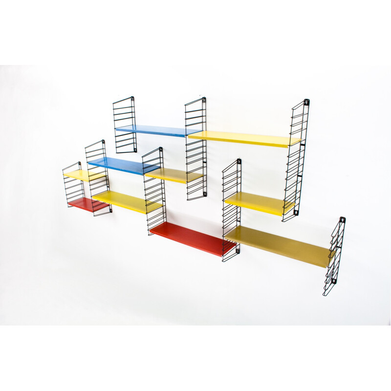 Tomado multicoloured metal modular wall unit, D.DEKKER - 1960s