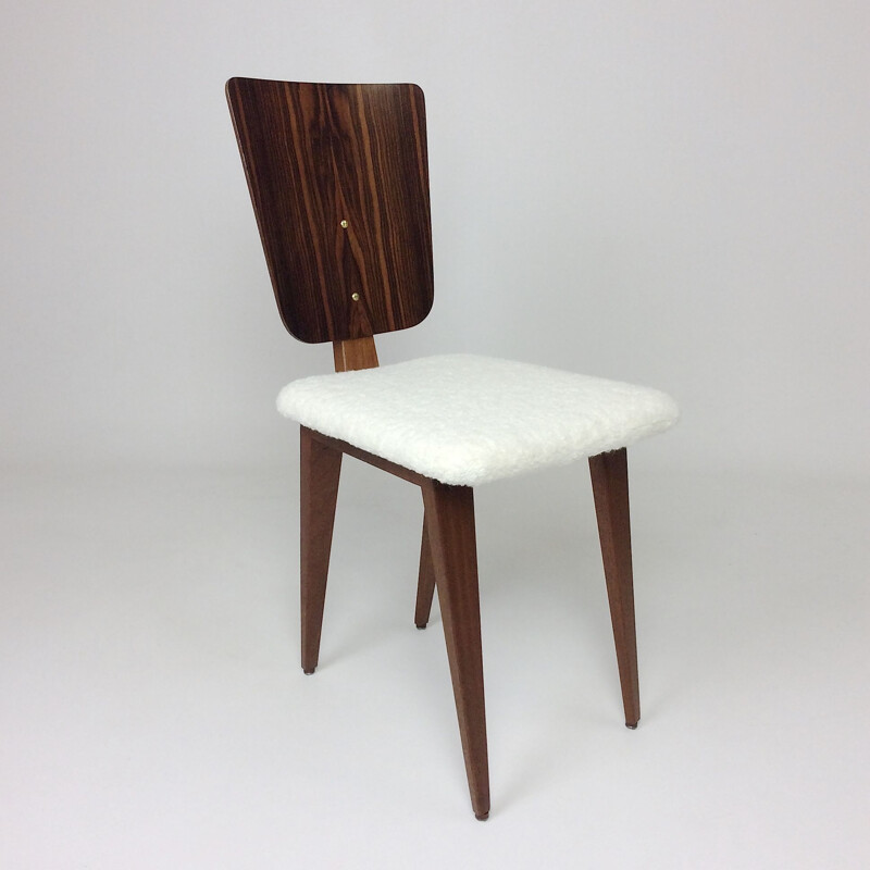 Vintage rosewood chair by André Sornay France 1950s