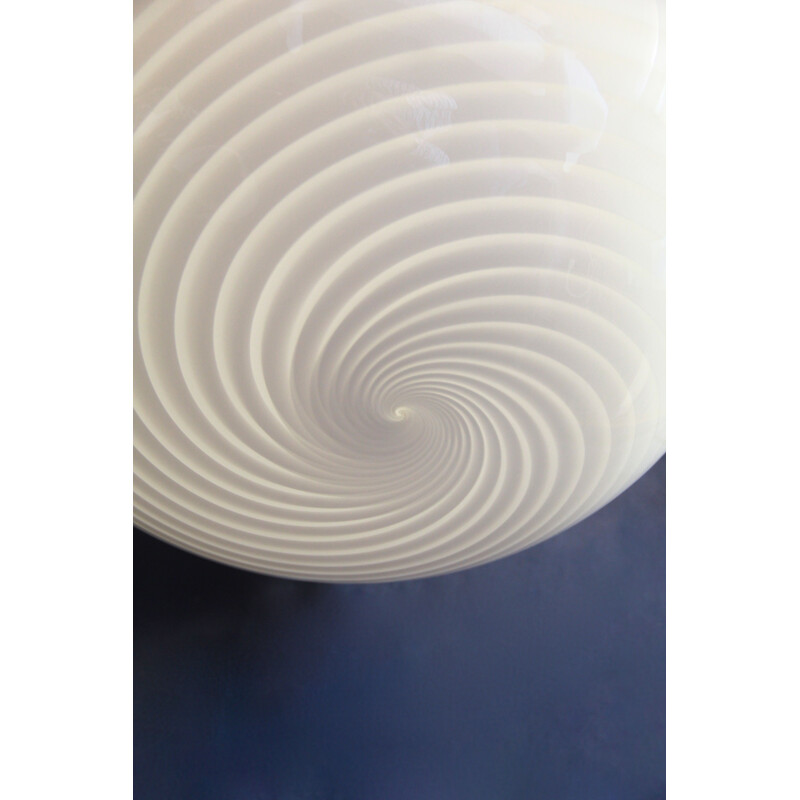 Vintage Calla Swirl Murano hanglamp Italië 1970