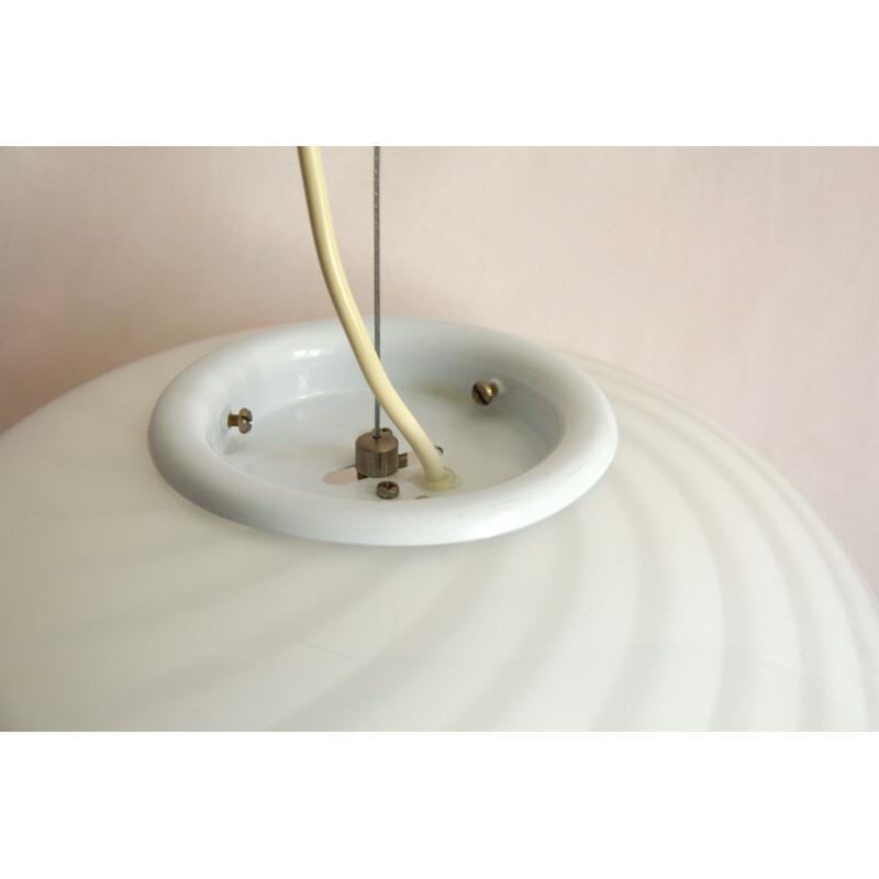 Lampada a sospensione vintage Calla Swirl Murano Italia 1970