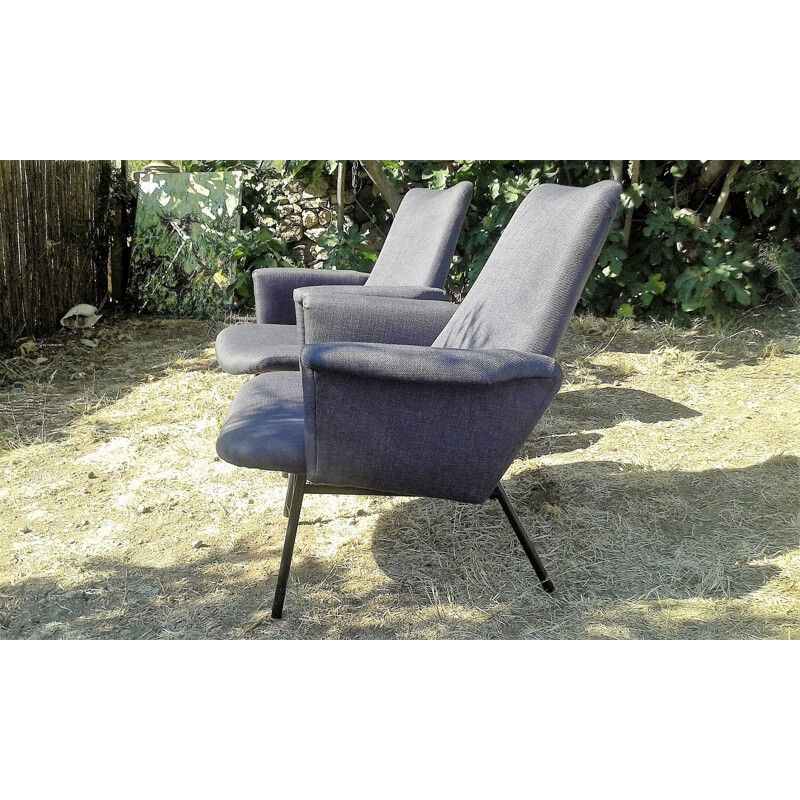 Pair of Steiner "SK 660" armchairs, Pierre GUARICHE - 1950s